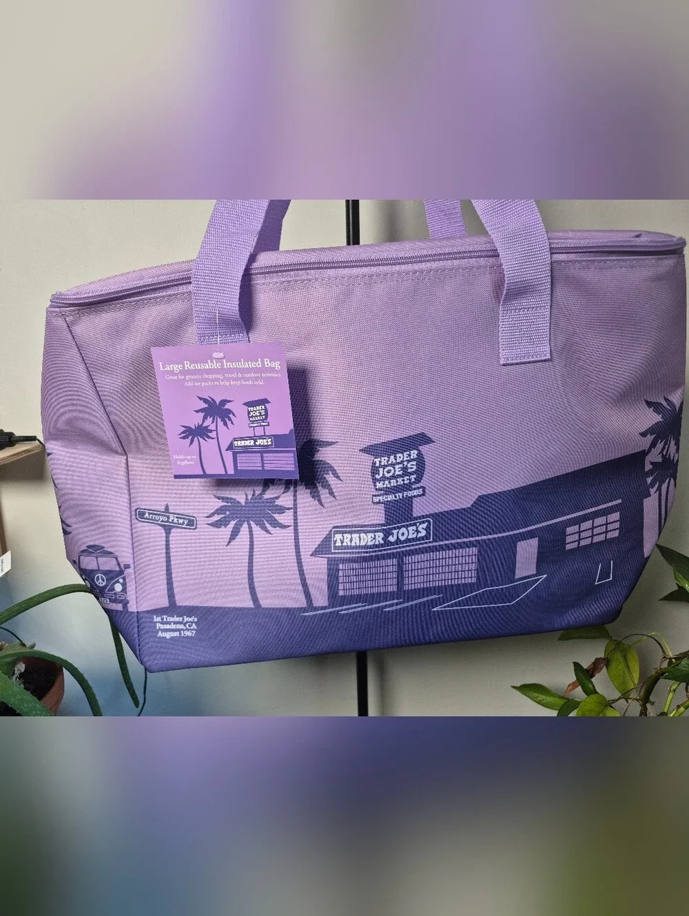 Trader Joe's LARGE Lavender Purple Cooler Bag